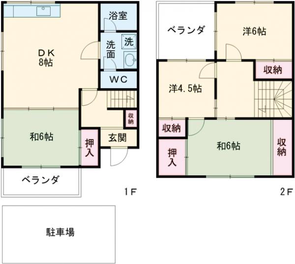 室堂町戸建ての間取り
