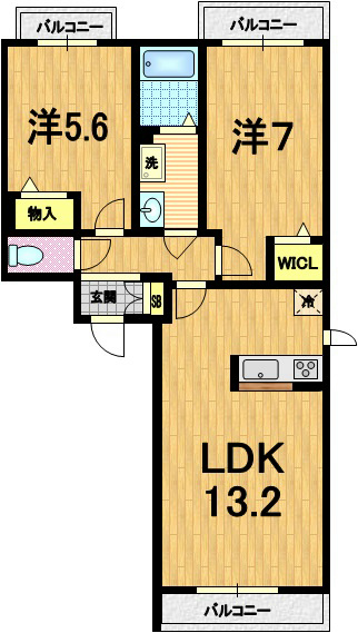 シャーメゾン白梅町の間取り