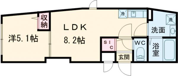 墨田の完工年月（2025年9月）築の賃貸マンションの間取り