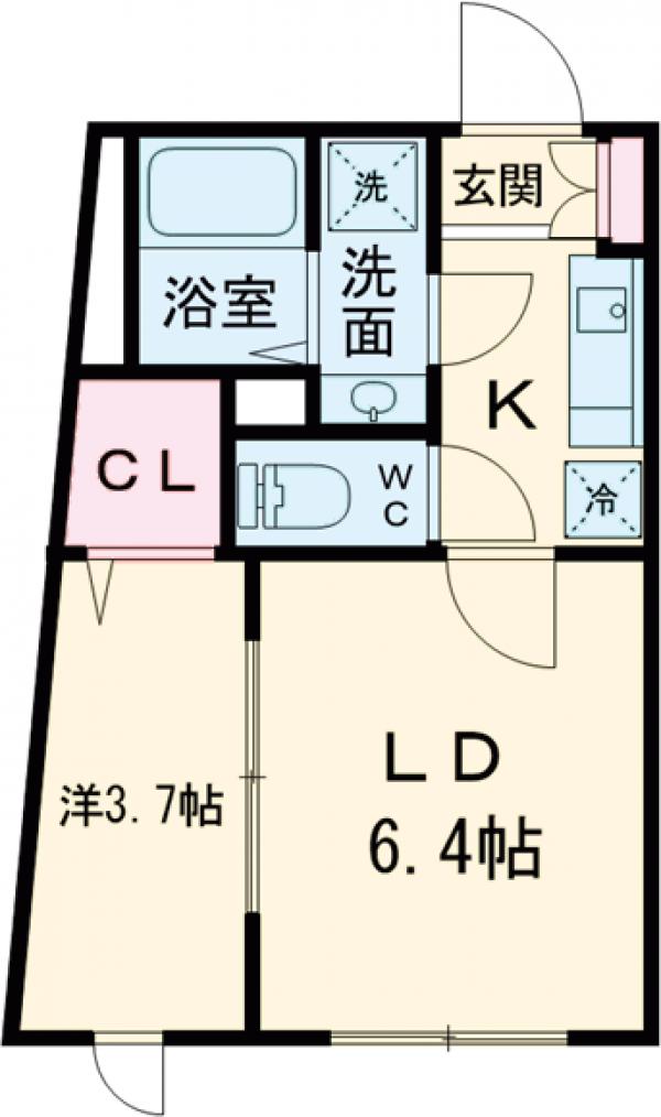 墨田の完工年月(2025年9月)築の賃貸マンションの間取り