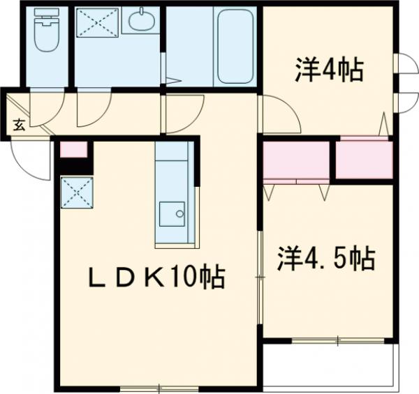 ベルシア箱崎の間取り
