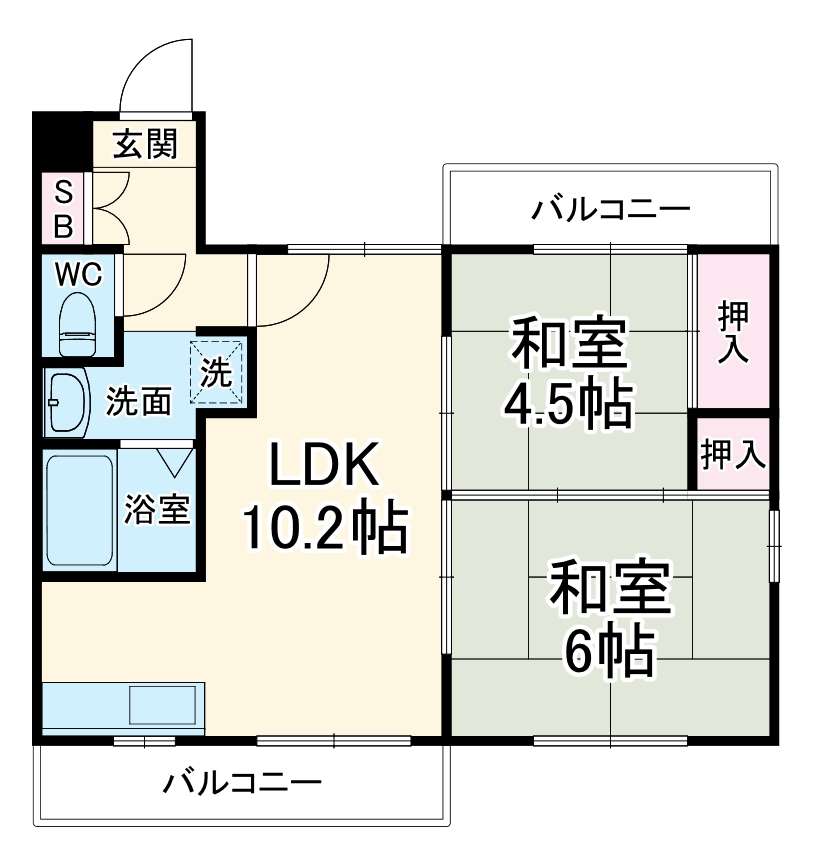 グラン・ドムール塚本北の間取り