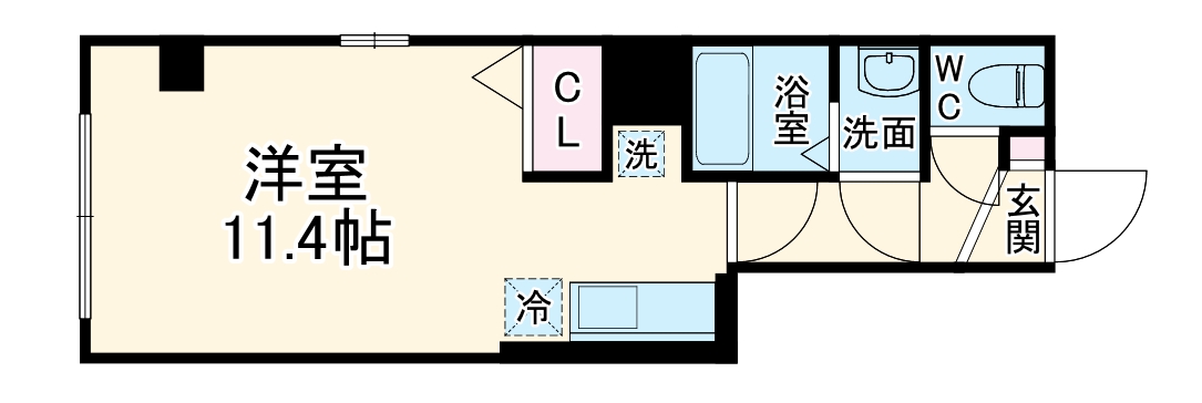 attrice東堀川の間取り