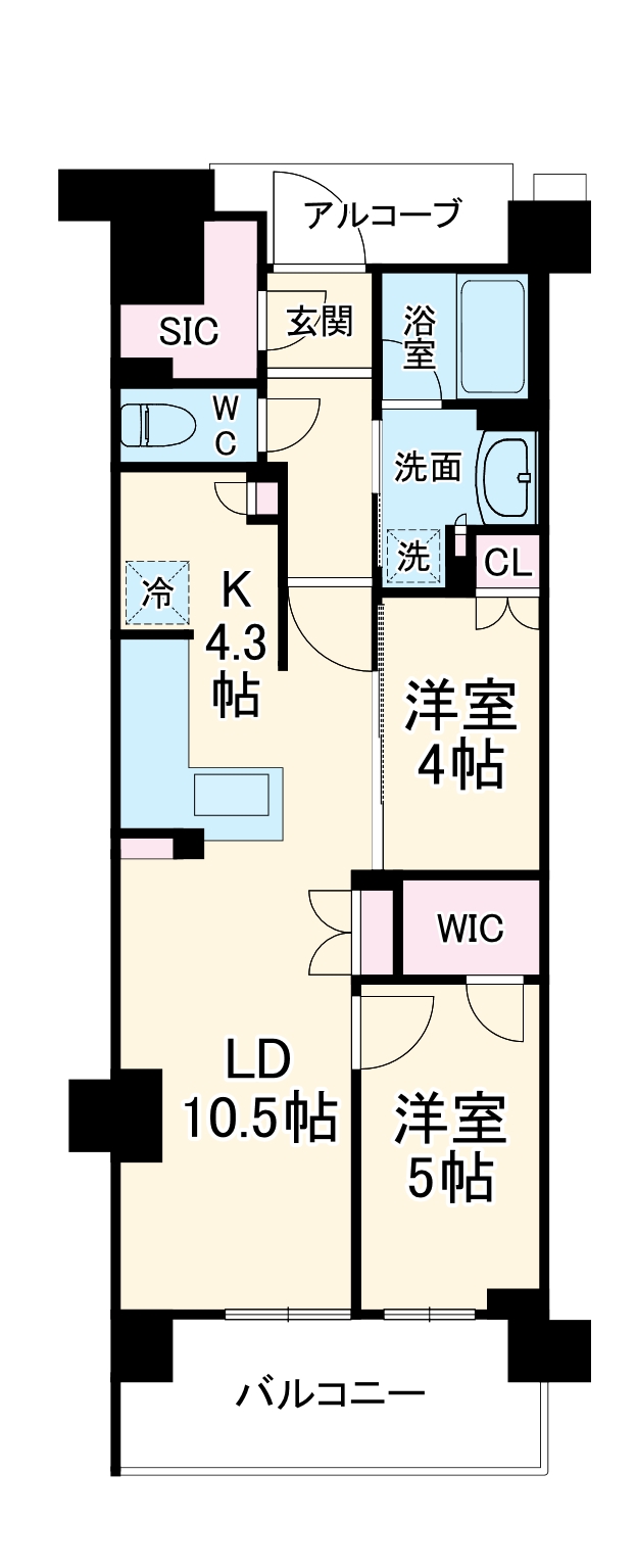 ジオ京都二条の間取り