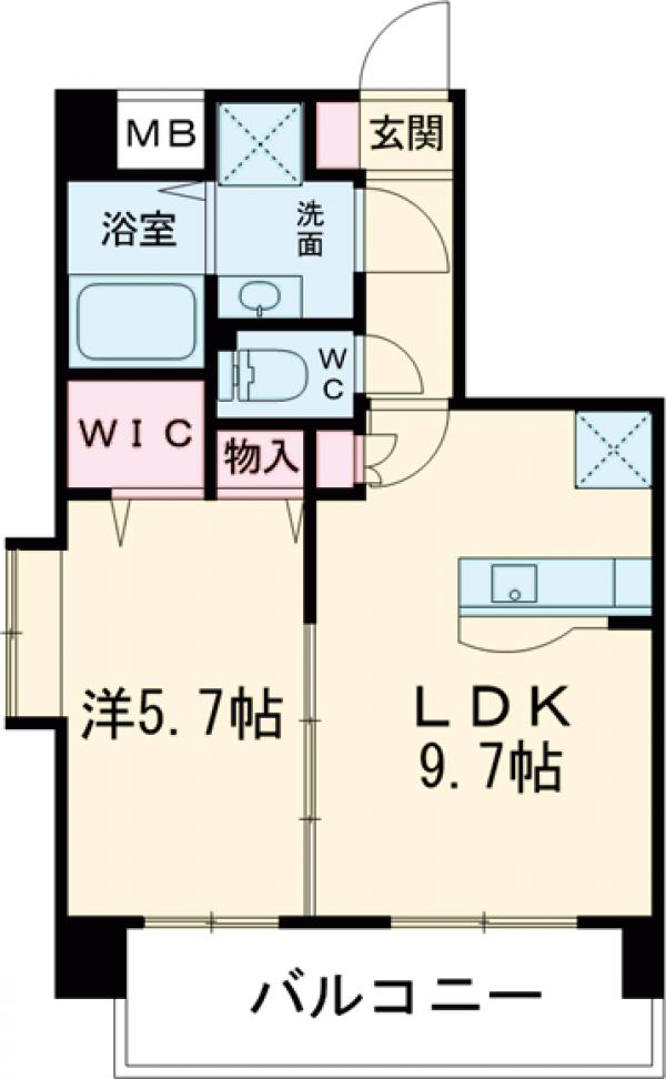 ピュア博多駅南弐番館の間取り