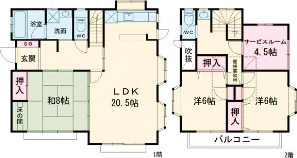 柏町戸建の間取り