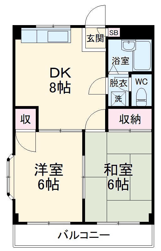 プラーズ末長Ⅱの間取り