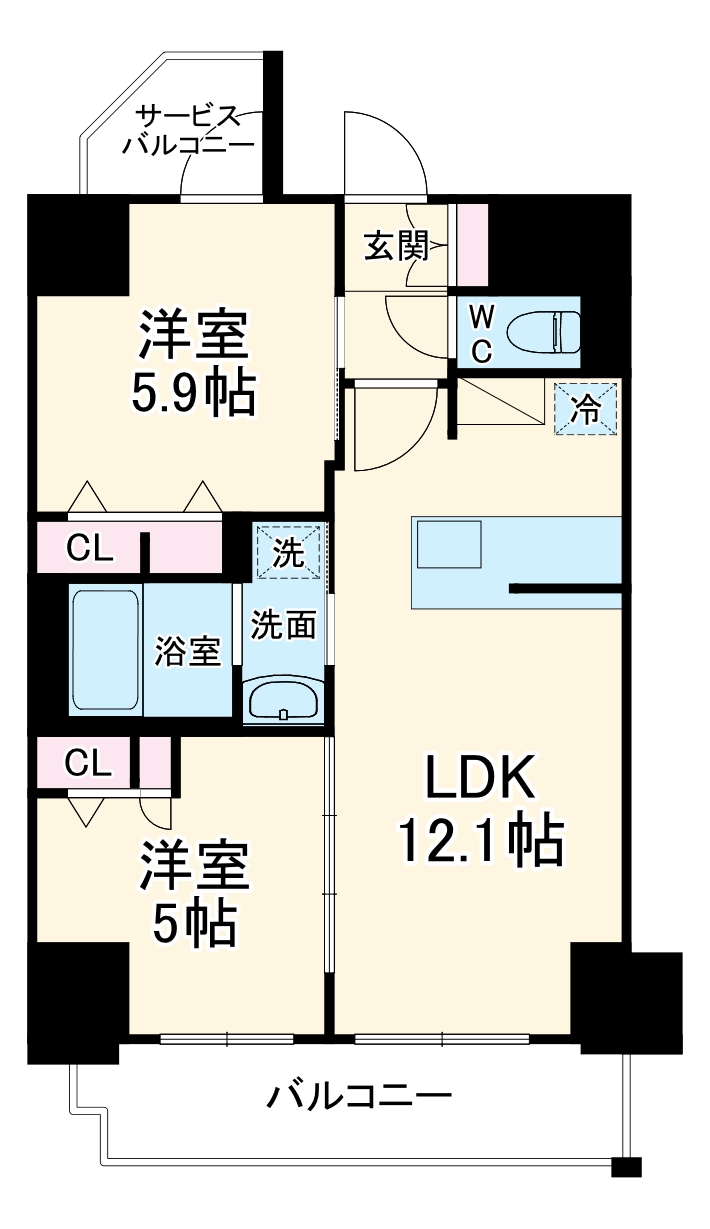 S-RESIDENCE高岳ardent(アーデント)の間取り