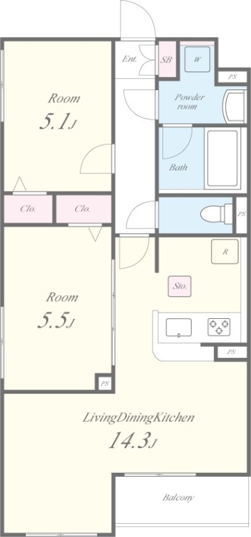 Casa Albero(カーサアルベロ)の間取り