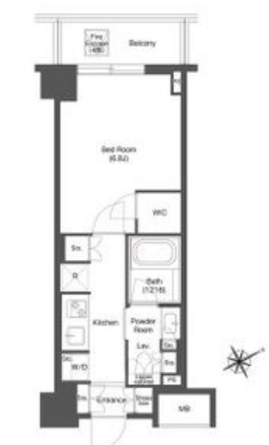 BPRレジデンス本八幡の間取り