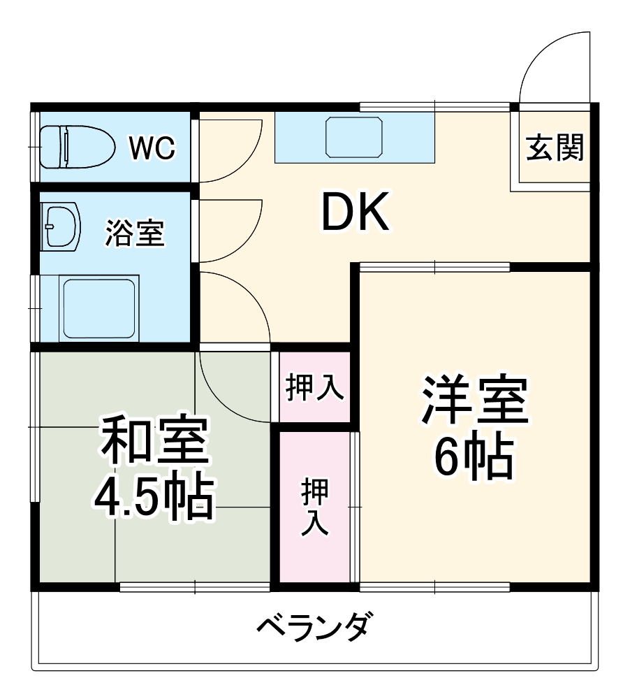 コーポ鴨志田の間取り