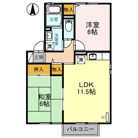 ルミエール Cの間取り