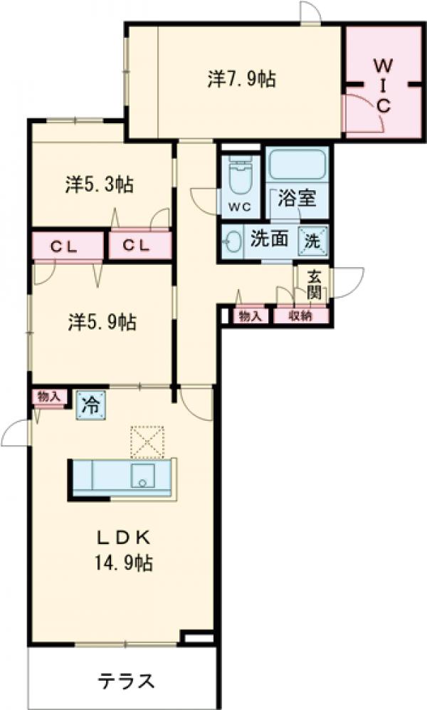 T’s garden荻窪の間取り