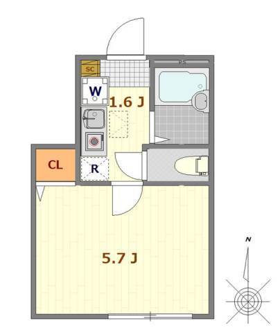 バーミープレイス阿佐ヶ谷Mの間取り