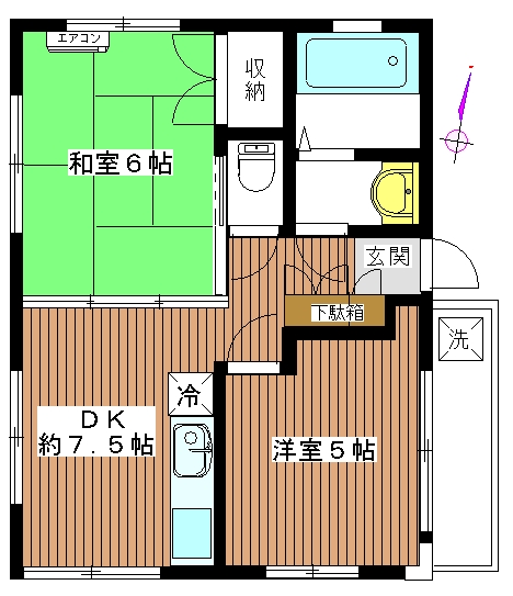 ハイツ碧い鳥の間取り