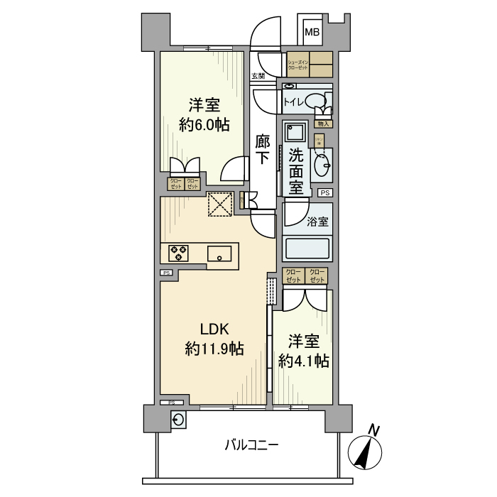 プロミライズ青葉台C棟の間取り