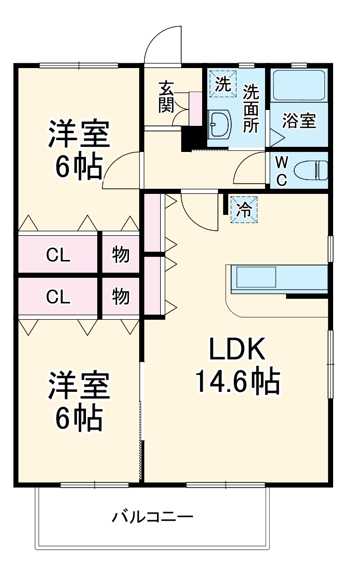 Garden House 三郷 Cの間取り