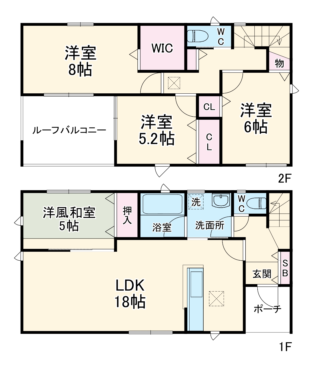 クレイドルガーデン南アルプス市鮎沢第1の間取り