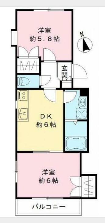 洗足ヘーベルハイムの間取り