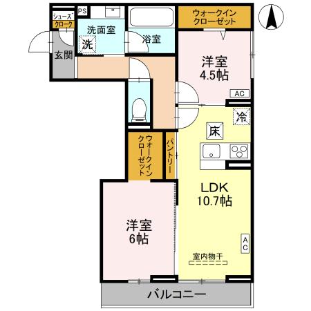 (仮称)草加氷川町PJⅣ Bの間取り