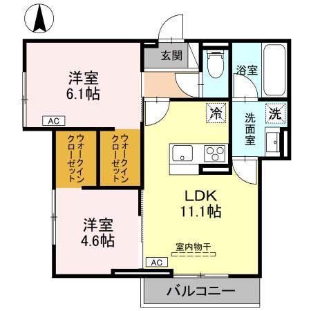 (仮称)草加氷川町PJⅣ Bの間取り