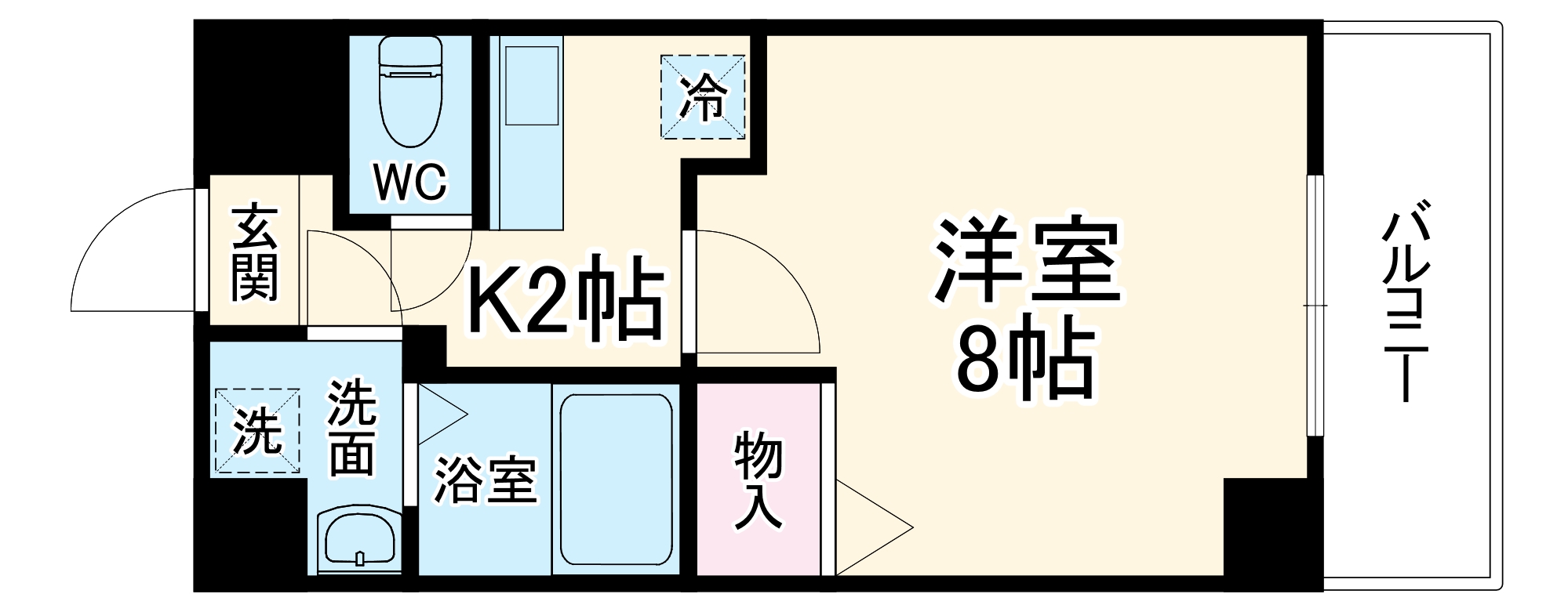 レーベンなぎの宮の間取り