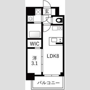 エスリードレジデンス ザ・グラン大阪福島クラスの間取り