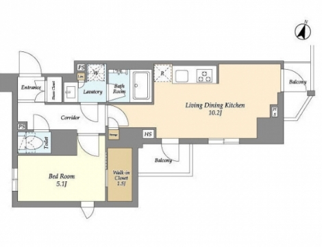 ジオエント山吹神楽坂の間取り
