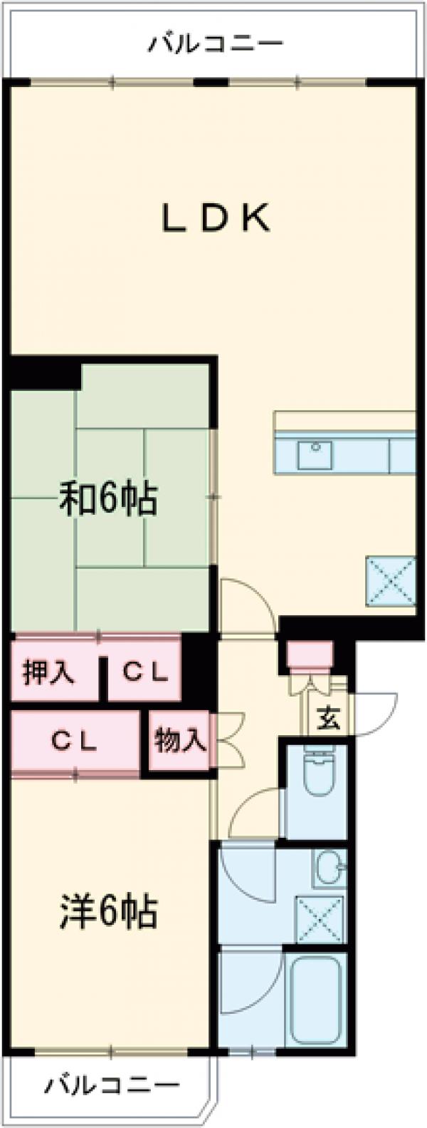 クレイドル福岡の間取り
