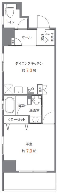 イーリスコート桜上水の間取り