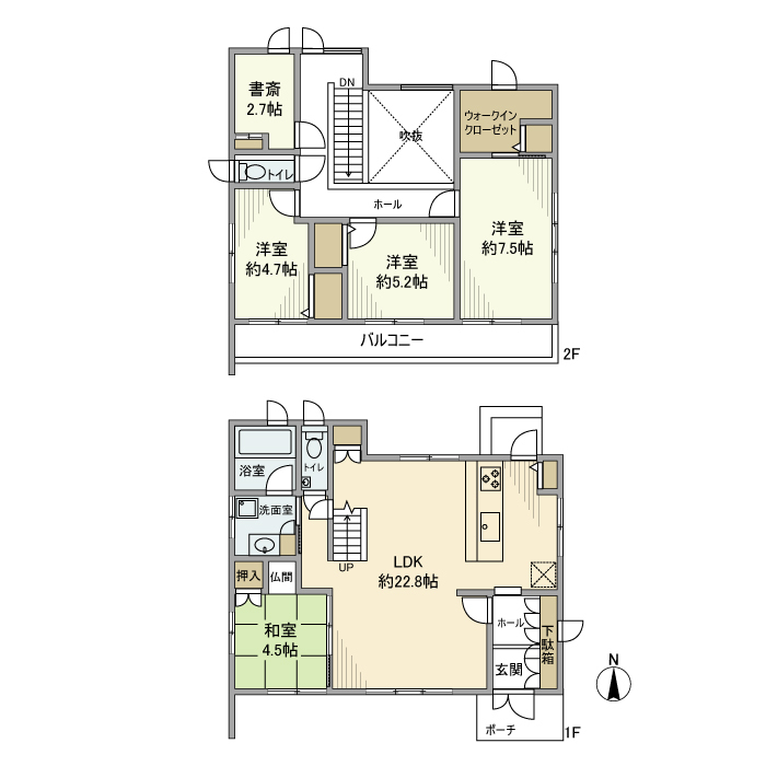 片倉町戸建の間取り