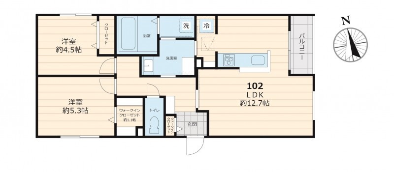 プルメリアオアシス(ZEH)の間取り