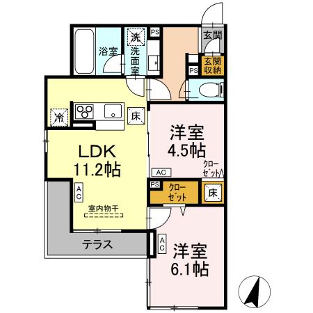 Asset-Court八坂の間取り