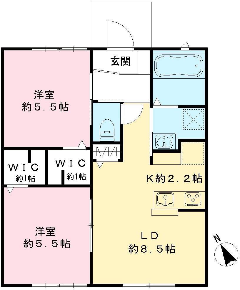 メゾンドY’s Aの間取り
