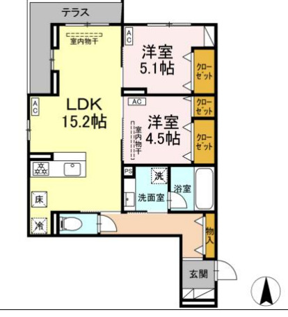 メリディアン ウェストの間取り