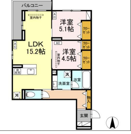 メリディアン ウェストの間取り