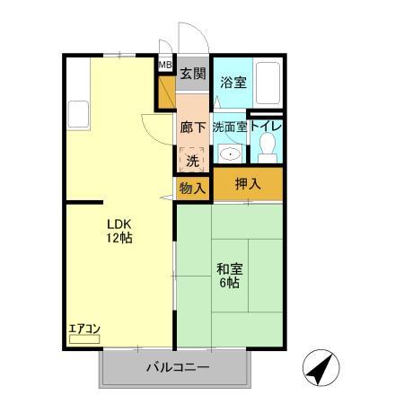 サンライフ赤羽根Bの間取り