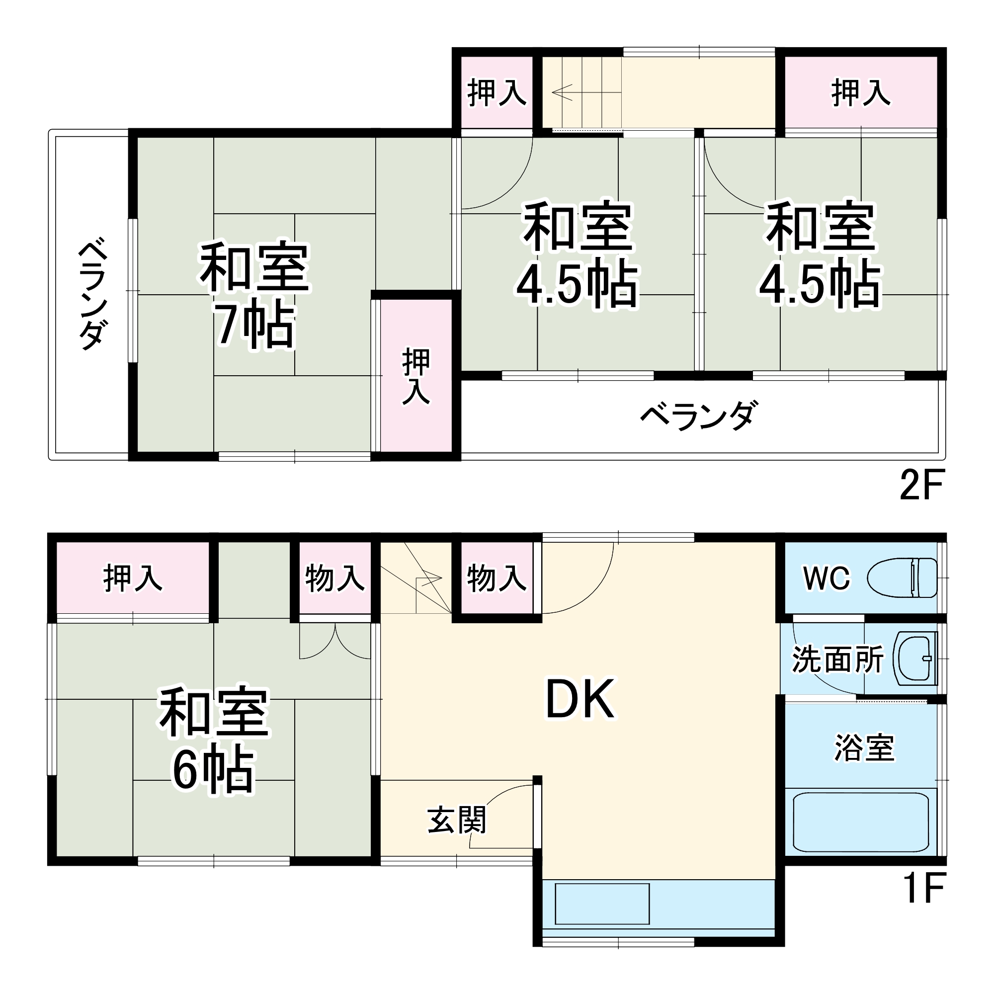 幕張町貸家の間取り