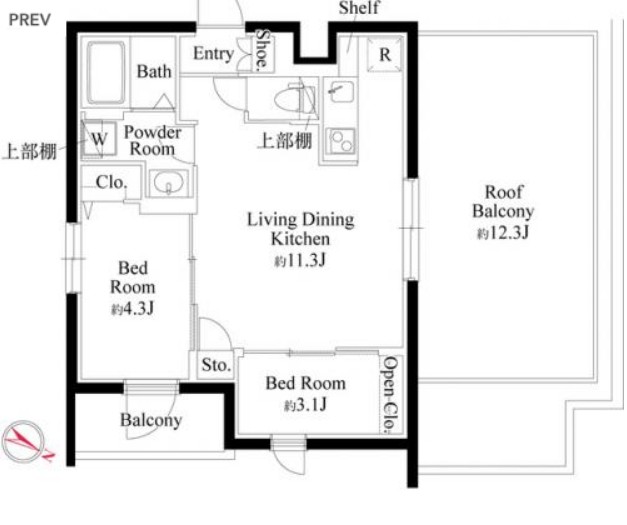 CASA PIAZZA 杉並和田の間取り