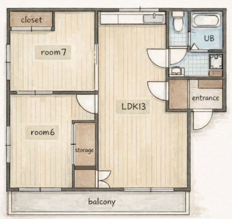 コーポソメヤの間取り