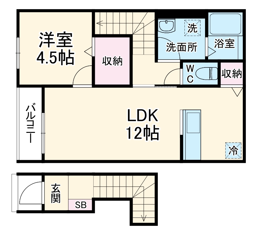 リーブルファイン則武Ⅱの間取り