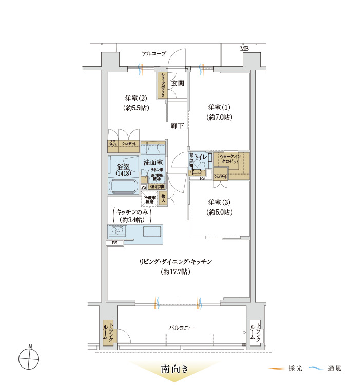 サンメゾン千種公園東の間取り