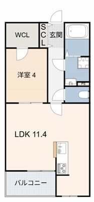 羽根町の完工年月(2026年4月)築の賃貸アパートの間取り