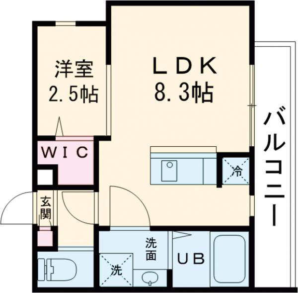 高砂の完工年月(2023年5月)築の賃貸アパートの間取り