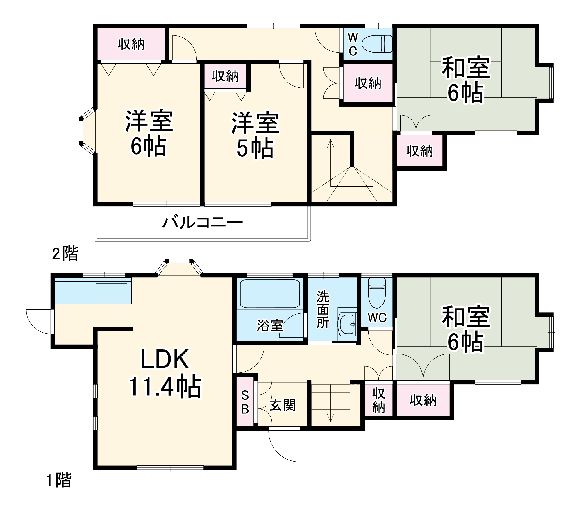 南中丸戸建の間取り