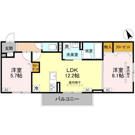 (仮称)前橋市古市町賃貸住宅PJ新築工事の間取り