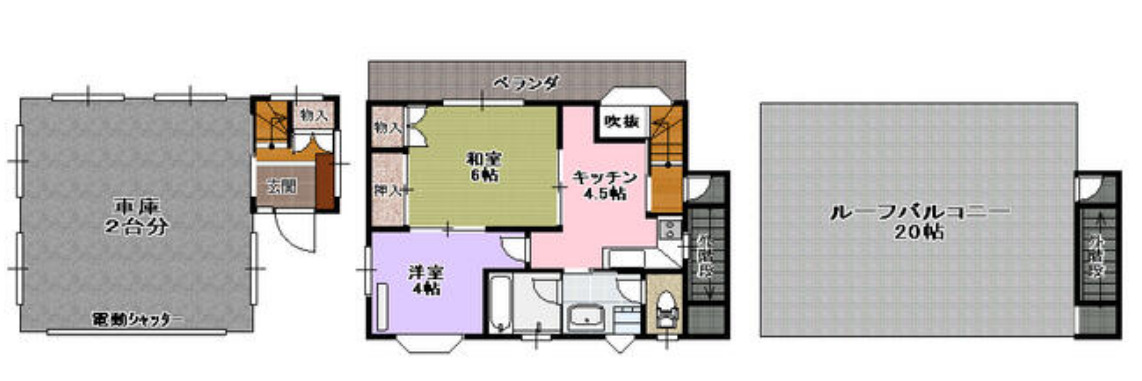 伊奈町中央貸家の間取り