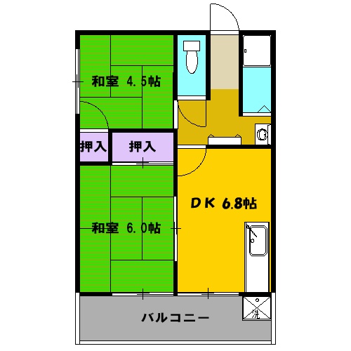 朝日コーポラスの間取り