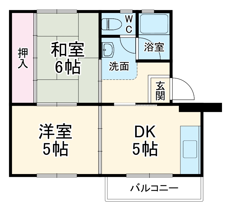 江南 79号棟の間取り