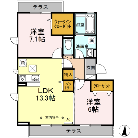コージーコート・Fの間取り